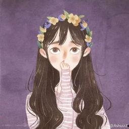 网红吃瓜头像插画图片女,女生版趣味横生的视觉盛宴