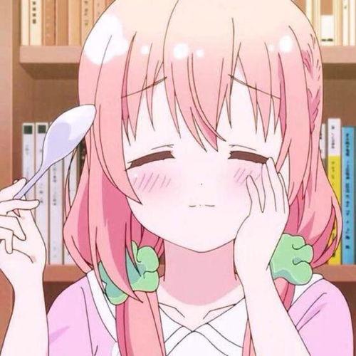 吃瓜网红头像照片动漫女,动漫风网红女生的吃瓜日常